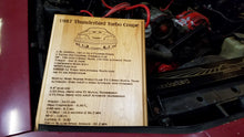1987 Thunderbird Turbo Coupe Display Plaque